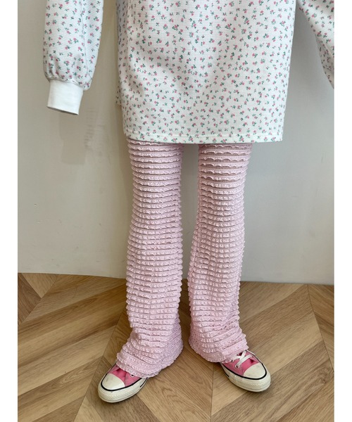 WC（ダブル シー）の「フリルレースフレアパンツ（スラックス・レディース・ライトピンク/ブラック/ホワイト・FREE）」の10枚目の写真