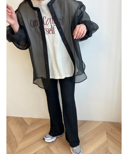 WC（ダブル シー）の「フリルレースフレアパンツ（スラックス・レディース・ライトピンク/ブラック/ホワイト・FREE）」の13枚目の写真