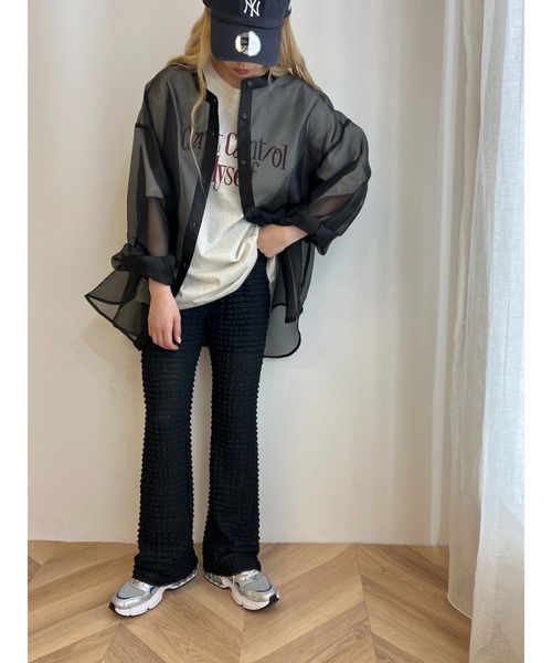 WC（ダブル シー）の「フリルレースフレアパンツ（スラックス・レディース・ライトピンク/ブラック/ホワイト・FREE）」の18枚目の写真