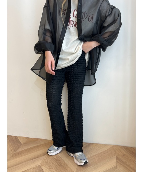 WC（ダブル シー）の「フリルレースフレアパンツ（スラックス・レディース・ライトピンク/ブラック/ホワイト・FREE）」の19枚目の写真