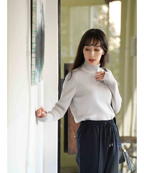 セール】◇シルク混ハイネックリブニット（ニット/セーター）｜cloenc