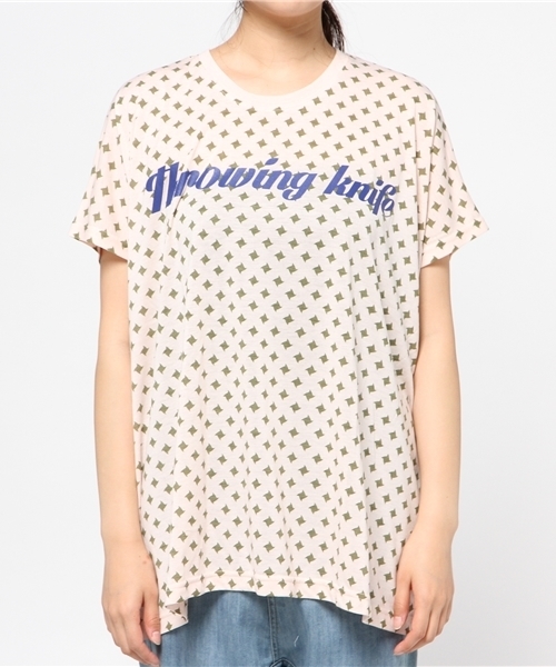 Ne-net（ネネット）の「(O)(S)シュリケンドット（Tシャツ/カットソー・レディース・ホワイト/ライトブルー/ライトピンク・02）」の3枚目の写真