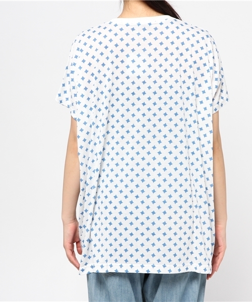 Ne-net（ネネット）の「(O)(S)シュリケンドット（Tシャツ/カットソー・レディース・ホワイト/ライトブルー/ライトピンク・02）」の5枚目の写真