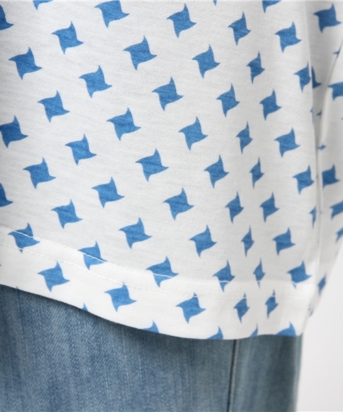 Ne-net（ネネット）の「(O)(S)シュリケンドット（Tシャツ/カットソー・レディース・ホワイト/ライトブルー/ライトピンク・02）」の8枚目の写真