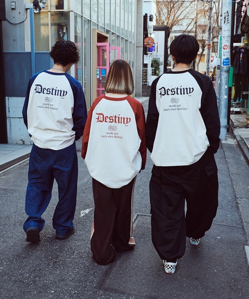 kutir（クティール）の「オーバーサイズ配色ラグランロンT（Tシャツ/カットソー・メンズ・ネイビー/レッド/ブラック・MEDIUM/LARGE）」の4枚目の写真