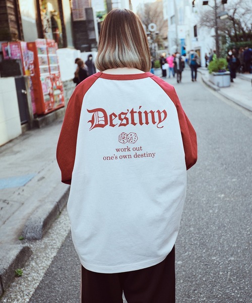 kutir（クティール）の「オーバーサイズ配色ラグランロンT（Tシャツ/カットソー・メンズ・ネイビー/レッド/ブラック・MEDIUM/LARGE）」の21枚目の写真