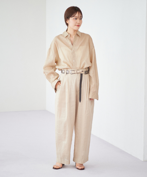 plage（プラージュ）の「RA/CO Sheer シャツ（シャツ/ブラウス・レディース・サックスブルー/ネイビー/ベージュ・FREE）」の17枚目の写真