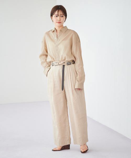 plage（プラージュ）の「RA/CO Sheer シャツ（シャツ/ブラウス・レディース・サックスブルー/ネイビー/ベージュ・FREE）」の20枚目の写真