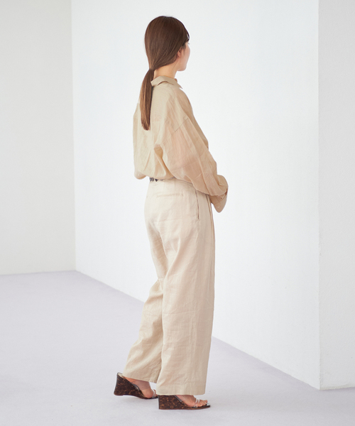 plage（プラージュ）の「RA/CO Sheer シャツ（シャツ/ブラウス・レディース・サックスブルー/ネイビー/ベージュ・FREE）」の21枚目の写真