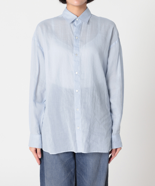 plage（プラージュ）の「RA/CO Sheer シャツ（シャツ/ブラウス・レディース・サックスブルー/ネイビー/ベージュ・FREE）」の8枚目の写真