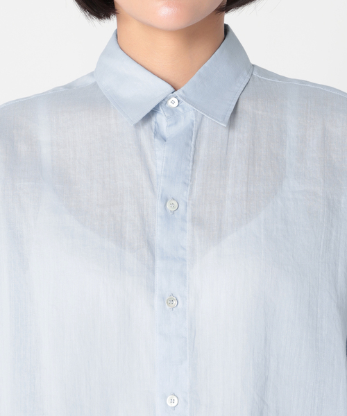 plage（プラージュ）の「RA/CO Sheer シャツ（シャツ/ブラウス・レディース・サックスブルー/ネイビー/ベージュ・FREE）」の12枚目の写真