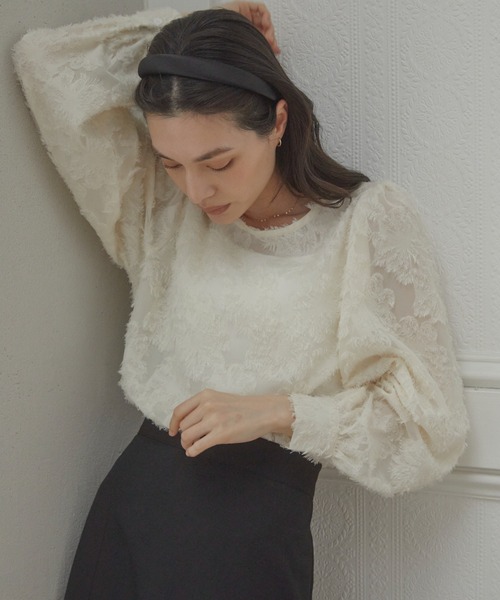 ACYM（アシーム）の「Lace flower ブラウス（シャツ/ブラウス・レディース・ブラック/アイボリー・FREE）」の19枚目の写真
