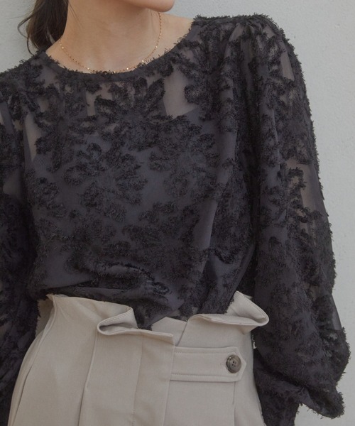 ACYM（アシーム）の「Lace flower ブラウス（シャツ/ブラウス・レディース・ブラック/アイボリー・FREE）」の11枚目の写真