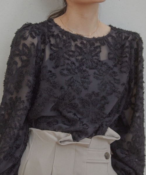 ACYM（アシーム）の「Lace flower ブラウス（シャツ/ブラウス・レディース・ブラック/アイボリー・FREE）」の22枚目の写真