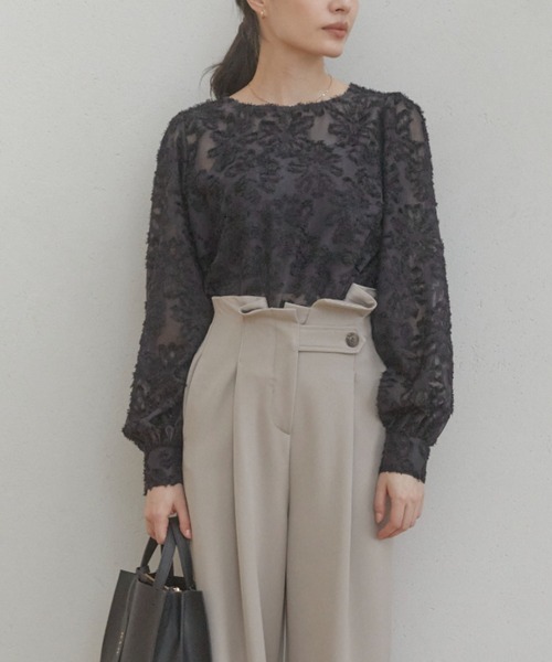 ACYM（アシーム）の「Lace flower ブラウス（シャツ/ブラウス・レディース・ブラック/アイボリー・FREE）」の7枚目の写真