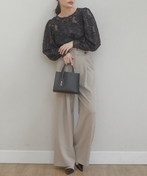 ACYM（アシーム）の「Lace flower ブラウス（シャツ/ブラウス・レディース・ブラック/アイボリー・FREE）」の3枚目の写真