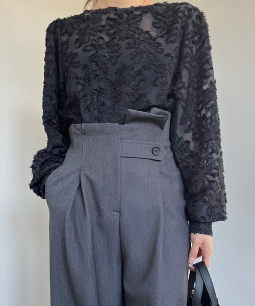 ACYM（アシーム）の「Lace flower ブラウス（シャツ/ブラウス・レディース・ブラック/アイボリー・FREE）」の15枚目の写真