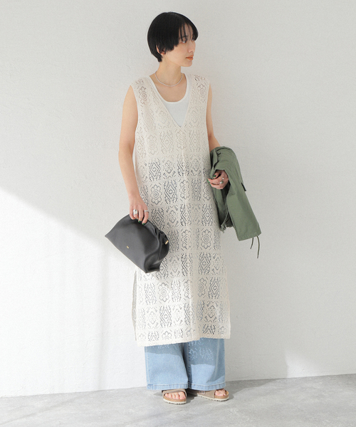 JOINT WORKS(ジョイントワークス)の「【COMMRE/コムル】前後2wayフラワーレースワンピース(ワンピース・レディース・ホワイト/ブラック・FREE)」の9枚目の写真