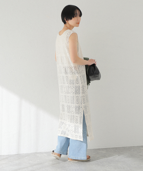JOINT WORKS(ジョイントワークス)の「【COMMRE/コムル】前後2wayフラワーレースワンピース(ワンピース・レディース・ホワイト/ブラック・FREE)」の11枚目の写真