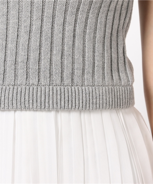 goocy（グーシー）の「リブKnitベスト（ニット/セーター・レディース・ホワイト/グレー/キャメル/サックスブルー・FREE）」の10枚目の写真