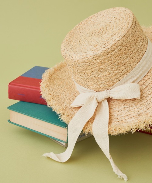 MERLOT（メルロー）の「夏の紫外線カット　リボンハット（ハット・レディース・ブラック/ホワイト・FREE）」の9枚目の写真