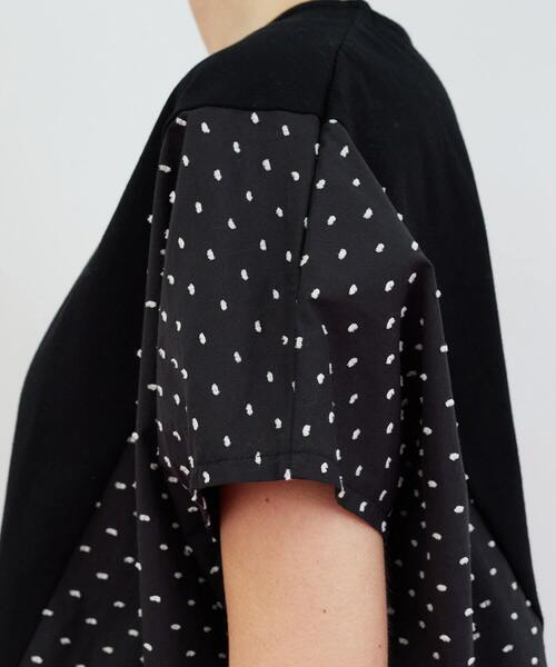 FRAPBOIS（フラボア）の「ドビーカット カットソー（Tシャツ/カットソー・レディース・ブラック/ホワイト・1）」の9枚目の写真