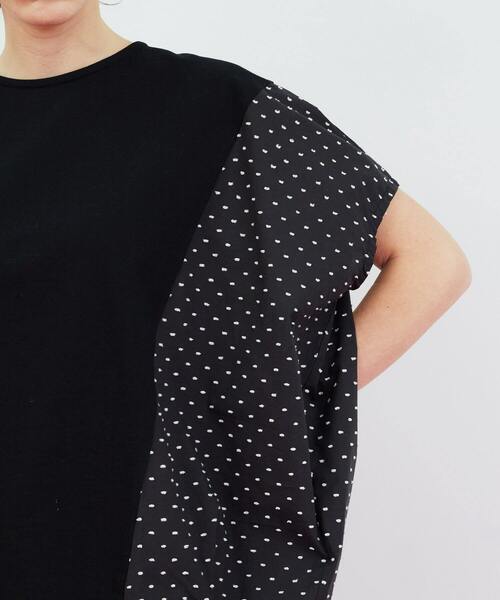 FRAPBOIS（フラボア）の「ドビーカット カットソー（Tシャツ/カットソー・レディース・ブラック/ホワイト・1）」の3枚目の写真