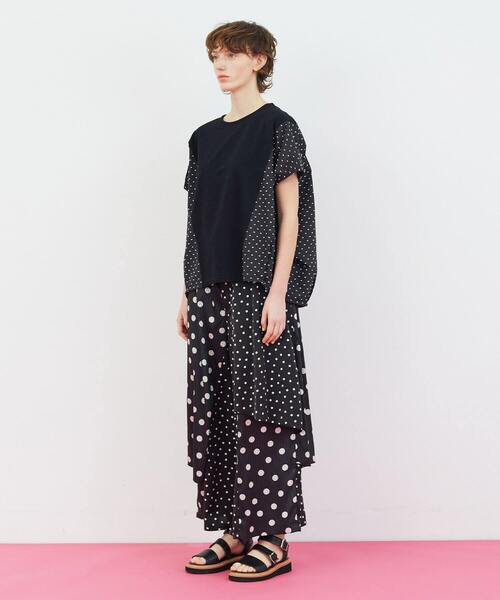 FRAPBOIS（フラボア）の「ドビーカット カットソー（Tシャツ/カットソー・レディース・ブラック/ホワイト・1）」の4枚目の写真