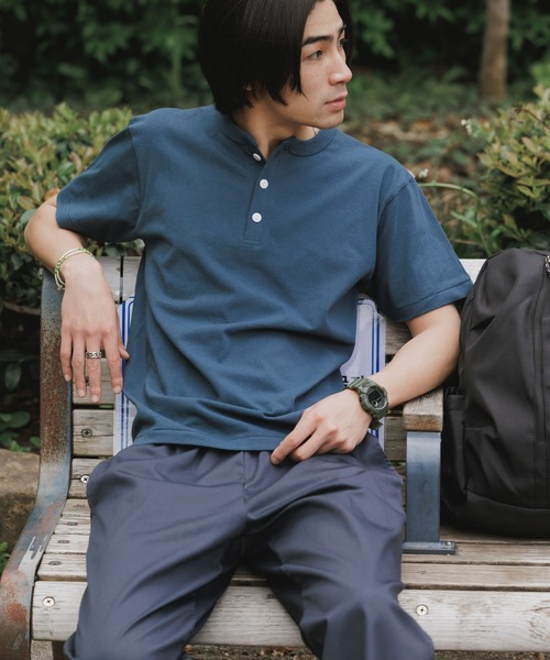 CROSS & STITCH(クロスステッチ)の「CROSS&STITCH/クロスアンドステッチ オープンエンド マックスウェイト ヘンリーネック 半袖Tシャツ ユニセックス 2026年春夏(Tシャツ/カットソー・メンズ・ホワイト/ブラック/ダークブルー/ナチュラル/ネイビー・L/XL/S/M)」の21枚目の写真