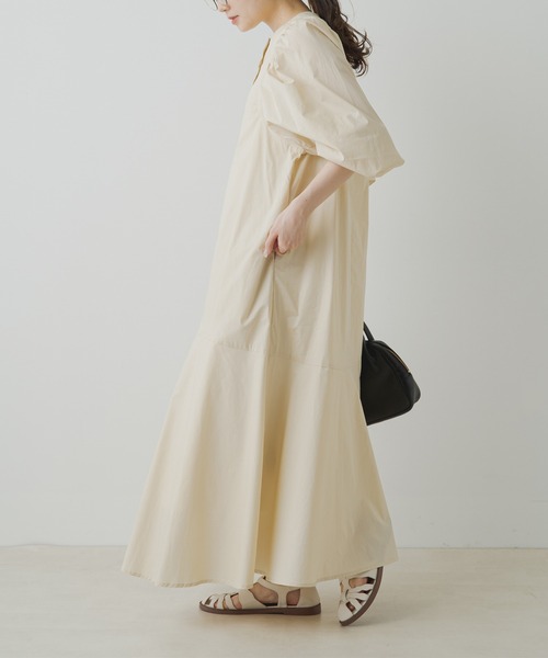 PUAL CE CIN（ピュアルセシン）の「【Du noir】ボリュームショルダーワンピース（ワンピース・レディース・ブラック/ベージュ・FREE）」の12枚目の写真