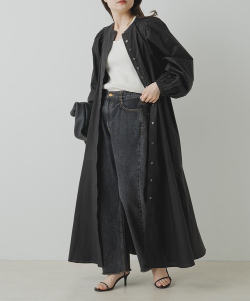 PUAL CE CIN（ピュアルセシン）の「【Du noir】ボリュームショルダーワンピース（ワンピース・レディース・ブラック/ベージュ・FREE）」の5枚目の写真