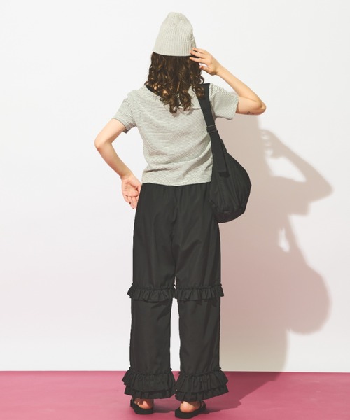 MERLOT(メルロー)の「ストレッチボーダーTシャツ(Tシャツ/カットソー・レディース・ブルー/レッド/ブラック・FREE)」の18枚目の写真