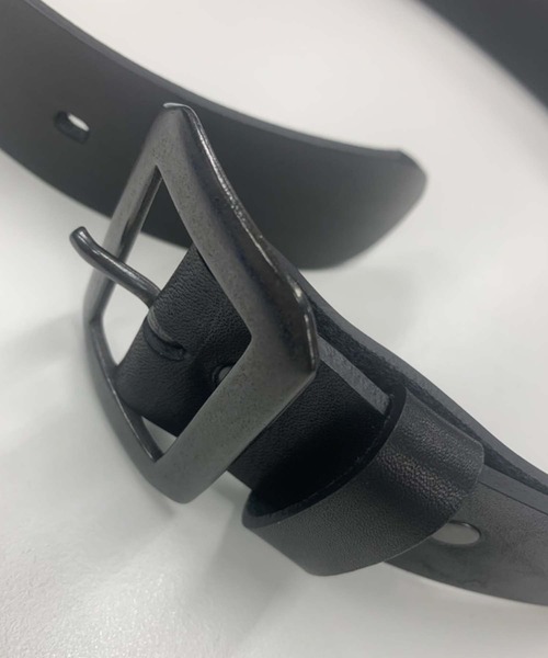 wjk(ダヴルジェイケイ)の「simple leather belt(ベルト・メンズ・ダークブラウン/ブラック×ブラック/ブラック×シルバー・MEDIUM/LARGE)」の10枚目の写真