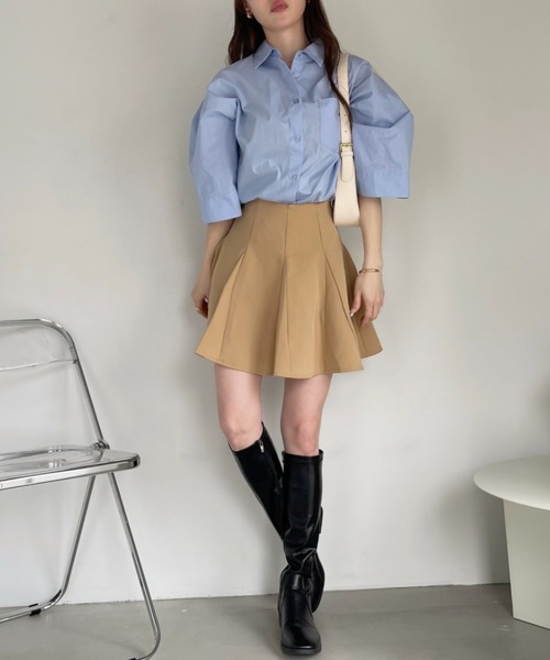 Ada.（エイダ）の「ハイウエスト フレアミニスカート インナーパンツ