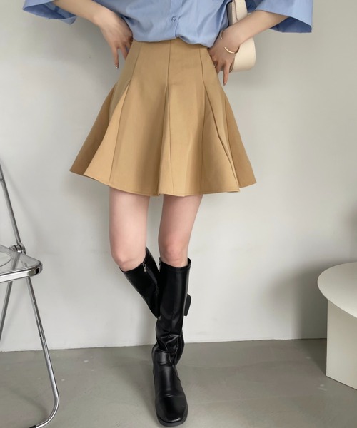 Ada.（エイダ）の「ハイウエスト フレアミニスカート インナーパンツ 裏地付き（スカート・レディース・アイボリー/ブラック/グレー/グレー系その他/カーキ/ベージュ/ブラウン・S/M/XS）」の18枚目の写真