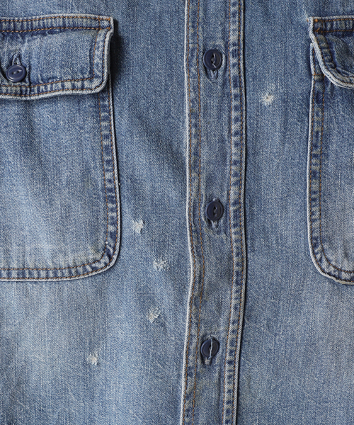 R13（アールサーティーン）の「【R13/アールサーティーン】CROPPED DENIM SHIRT（シャツ/ブラウス・レディース・ブルー・FREE）」の19枚目の写真