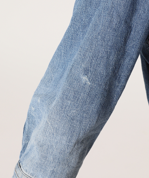 R13（アールサーティーン）の「【R13/アールサーティーン】CROPPED DENIM SHIRT（シャツ/ブラウス・レディース・ブルー・FREE）」の21枚目の写真