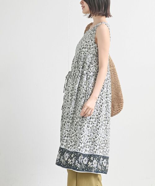 レーヨンプリントノースリーブワンピース（ワンピース）｜rps（アール  