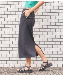 ガーゼ裏毛バックスリットロングスカート