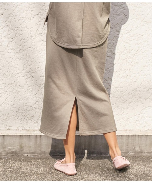 anap mimpi（アナップミンピ）の「ガーゼ裏毛バックスリットロングスカート（スカート・レディース・ブラック/オフホワイト/ベージュ・FREE）」の9枚目の写真