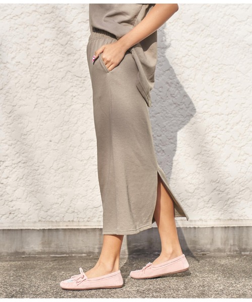 anap mimpi（アナップミンピ）の「ガーゼ裏毛バックスリットロングスカート（スカート・レディース・ブラック/オフホワイト/ベージュ・FREE）」の10枚目の写真