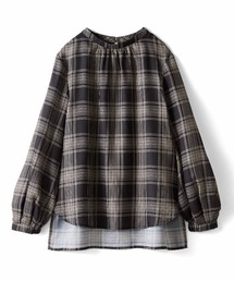 IEDIT 女性らしさが上がる 軽やかチェックブラウス