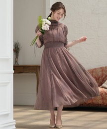 TRUDEA | オーロラシフォンシャーリングドレス(ドレス)