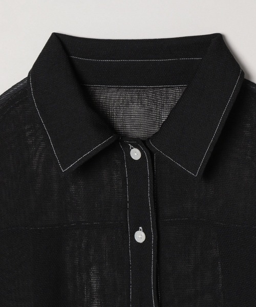 JEANASIS(ジーナシス)の「ウィーブメッシュシアーショートシャツ/906320(シャツ/ブラウス・レディース・ホワイト系その他/ブラック系その他/イエロー系その他/グリーン系その他・FREE)」の10枚目の写真