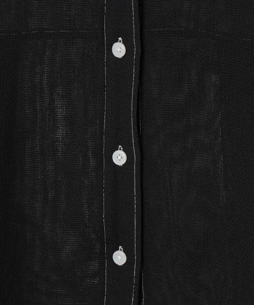 JEANASIS(ジーナシス)の「ウィーブメッシュシアーショートシャツ/906320(シャツ/ブラウス・レディース・ホワイト系その他/ブラック系その他/イエロー系その他/グリーン系その他・FREE)」の7枚目の写真