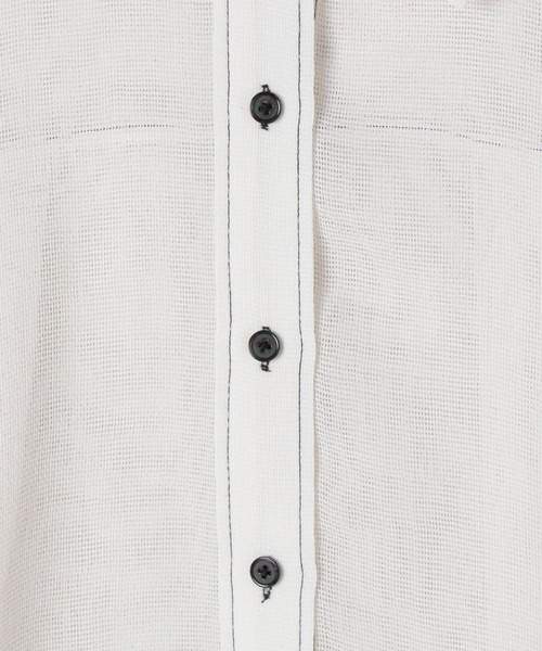 JEANASIS(ジーナシス)の「ウィーブメッシュシアーショートシャツ/906320(シャツ/ブラウス・レディース・ホワイト系その他/ブラック系その他/イエロー系その他/グリーン系その他・FREE)」の8枚目の写真