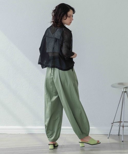 JEANASIS(ジーナシス)の「ウィーブメッシュシアーショートシャツ/906320(シャツ/ブラウス・レディース・ホワイト系その他/ブラック系その他/イエロー系その他/グリーン系その他・FREE)」の21枚目の写真