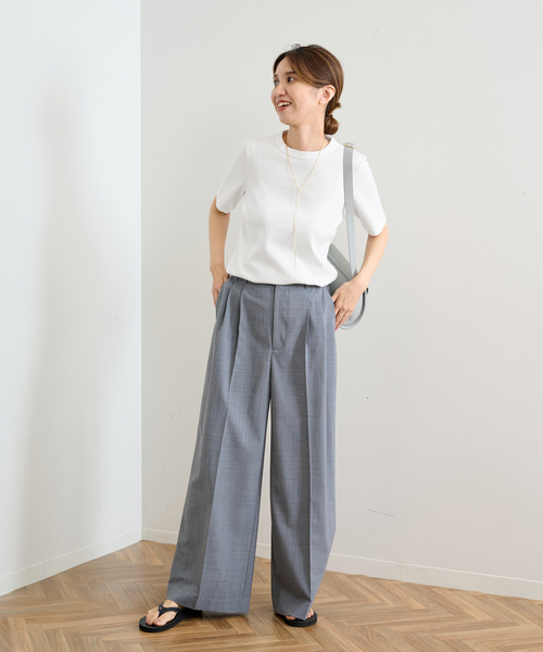 FRAMeWORK（フレームワーク）の「ギザコットンフライスコンパクトTEE（Tシャツ/カットソー・レディース・アイボリー/ホワイト/ブラウン/ブラック・FREE）」の22枚目の写真