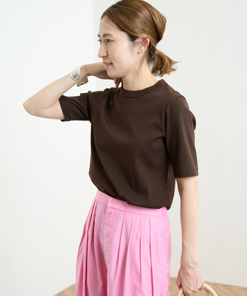 FRAMeWORK（フレームワーク）の「ギザコットンフライスコンパクトTEE（Tシャツ/カットソー・レディース・アイボリー/ホワイト/ブラウン/ブラック・FREE）」の17枚目の写真