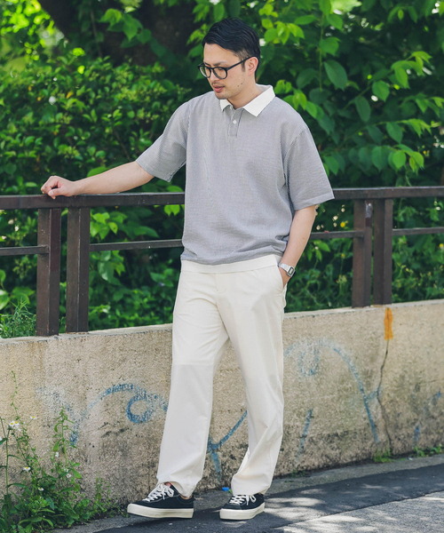 URBAN RESEARCH Sonny Label(アーバンリサーチサニーレーベル)の「『吸水速乾』『接触冷感』クイックドライプルオーバーショートスリーブシャツ(ポロシャツ・メンズ・ネイビー/ミント/ストライプ・MEDIUM/LARGE)」の21枚目の写真